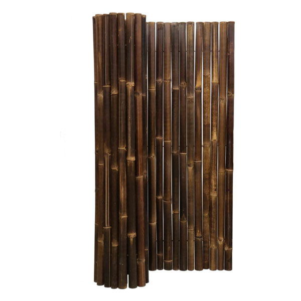 FENBA-0006-01 Whole Pole Rollaway Bamboo Fencing Natural Black FENBA-0006 - Bild 1